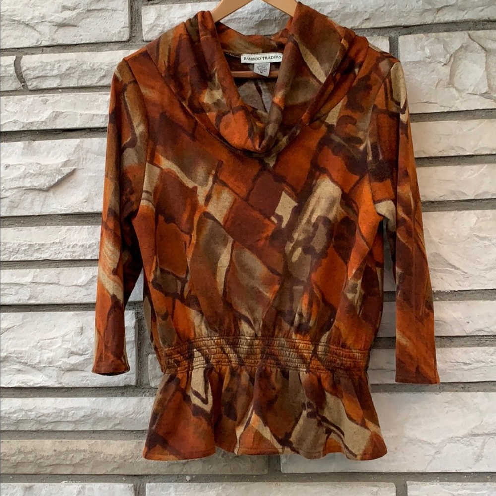 Final Sale Bamboo Traders, brown shirt, size M
